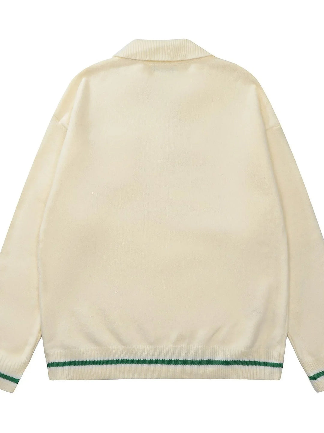 Men's Striped Contrast Long Sleeve Sweater