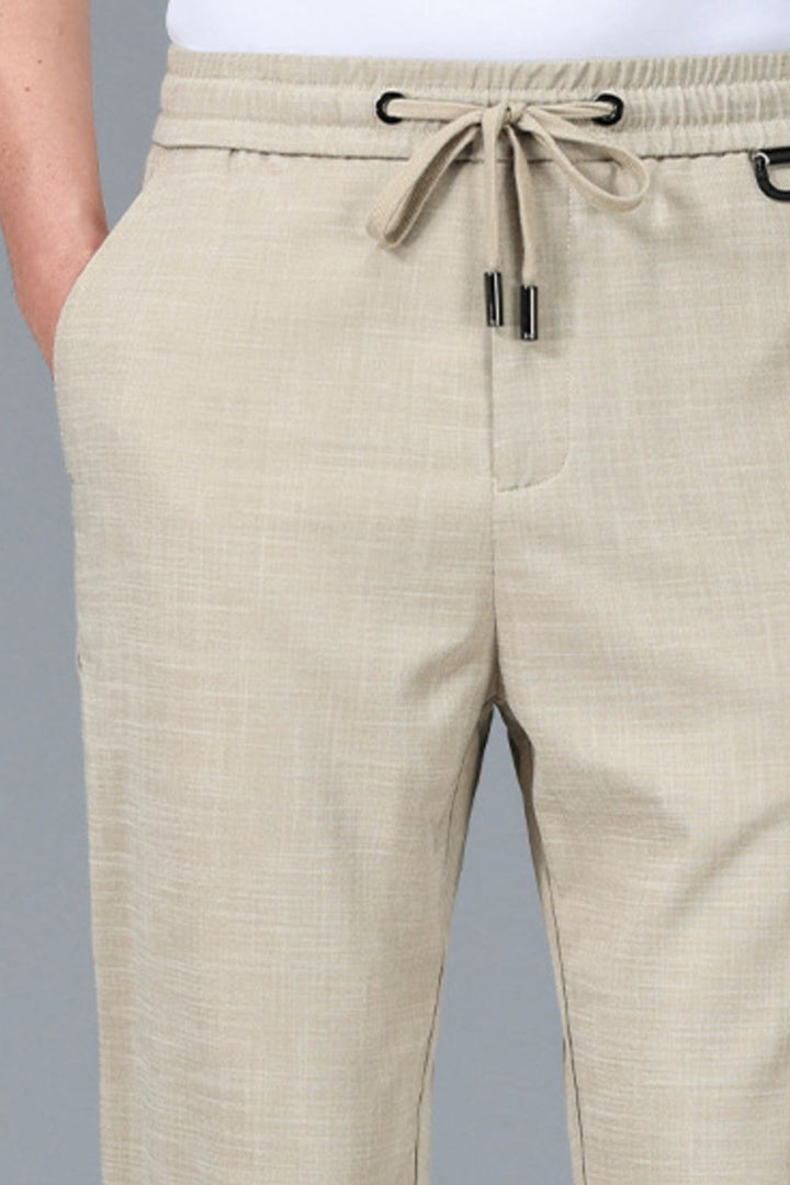 Men's Plus Size Casual Drawstring Straight-Leg Pants