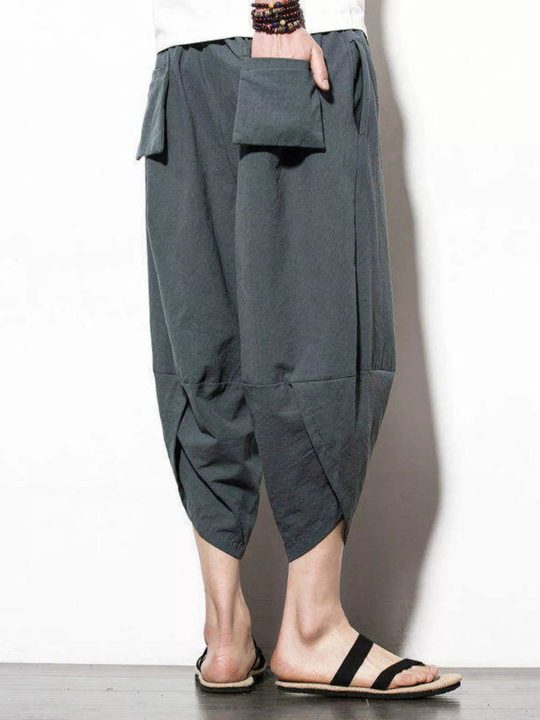Men's Plus Size Loose Fit Cropped Pants