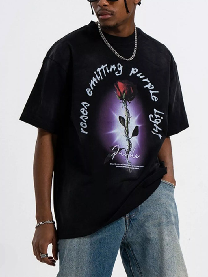 Men's Graphic Round Neck Short Sleeve T-Shirt
