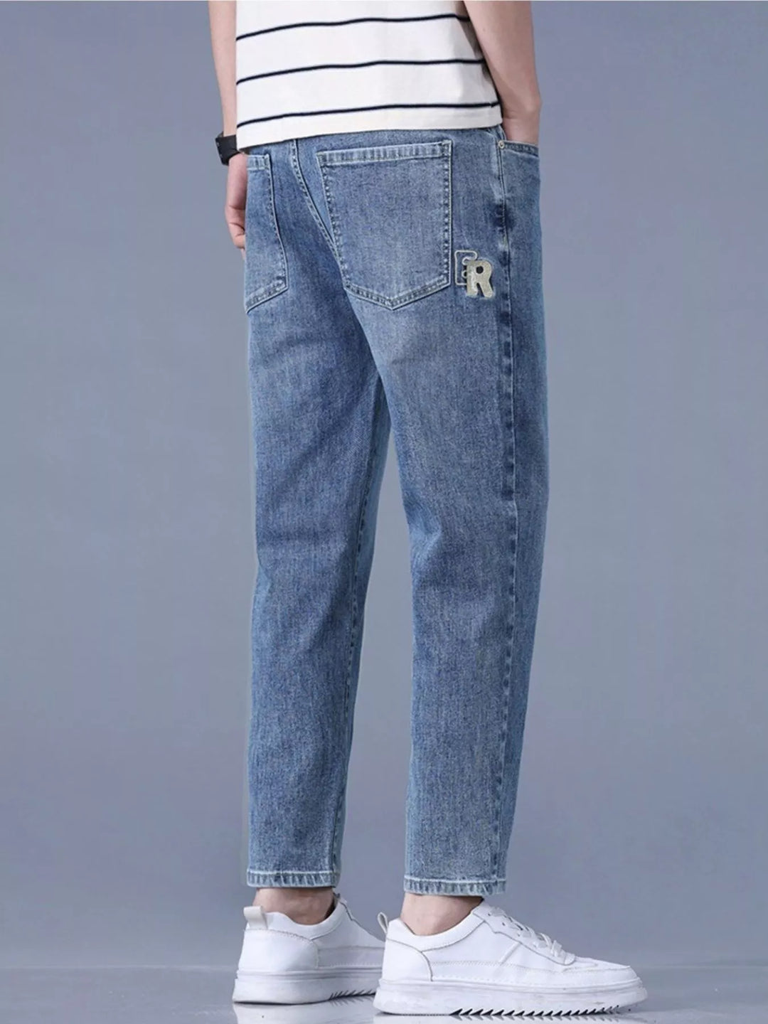 Men's Straight-Leg Wash Jeans