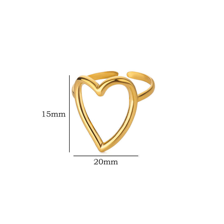 Geometric Line-cut Hollow Mens And Womens Ring