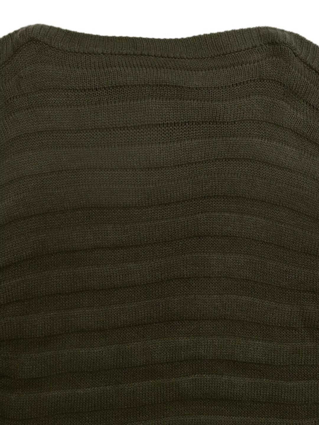 Boat Neck Ribbed Long Sleeve Sweater