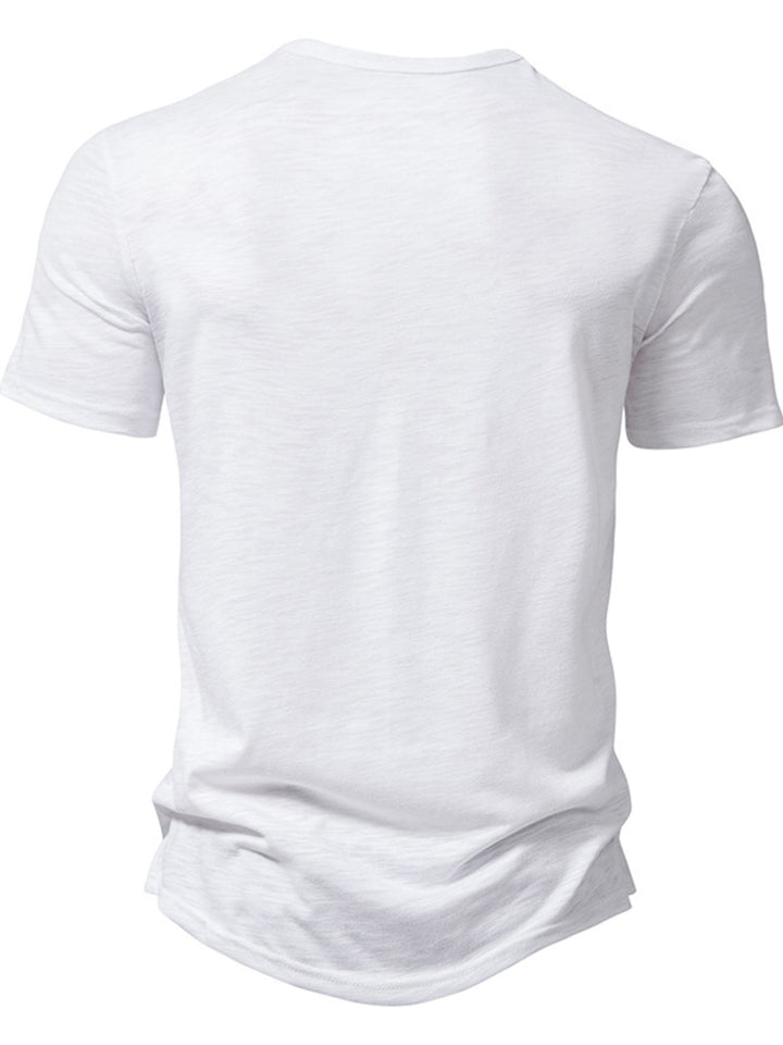 Men's Casual Button Detail T-Shirt