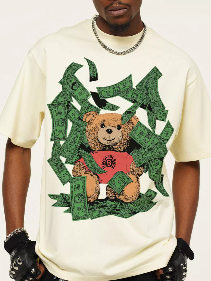 Men's Money Bear Graphic Short Sleeve T-Shirt