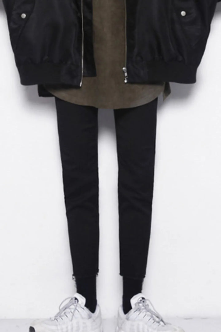 Men's Frayed Hem Skinny Jeans