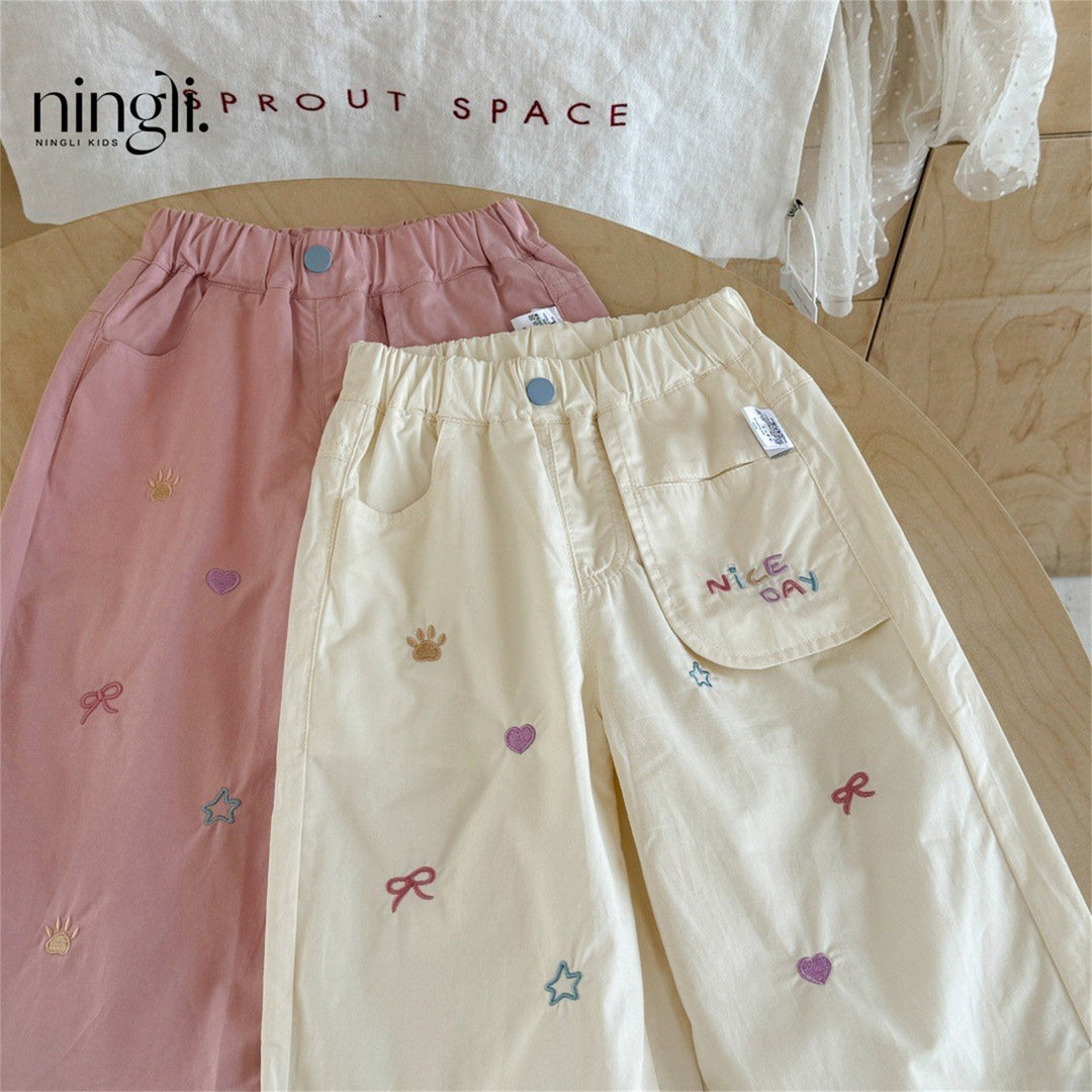 Girls' Workwear Children's Straight-leg Pants Western-style And Fashionable