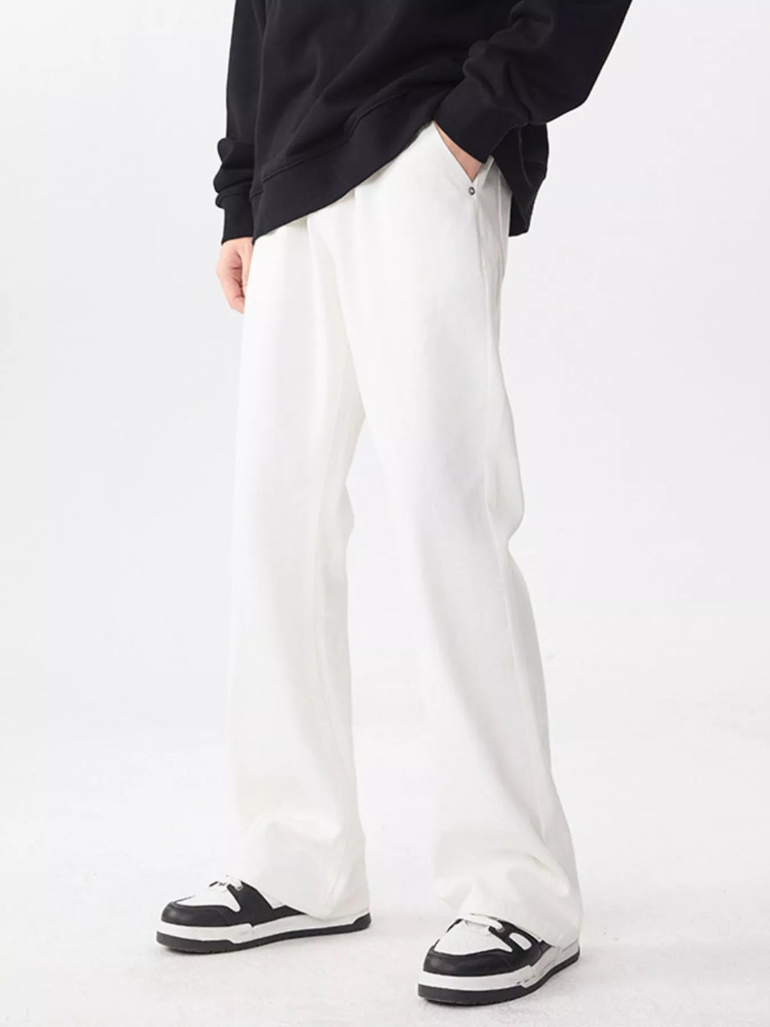 Men's Full Size Wash Wide Leg Relaxed Fit Jeans Plus Size