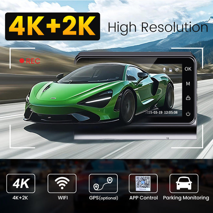3-inch 4K 2K Front-and-rear Dual-camera HD Dash Cam
