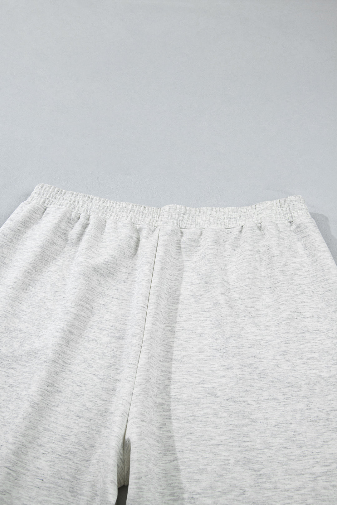 Light Grey Half Zip Polo Tee Loose Pants Plus Size 2pcs Outfit