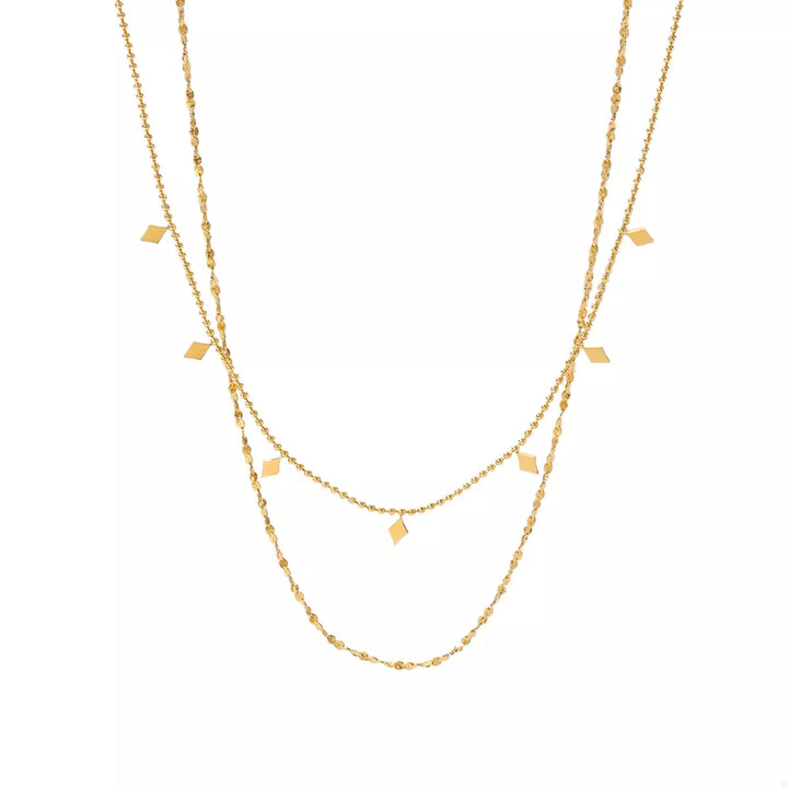 18K Gold-Plated Double Layered Necklace