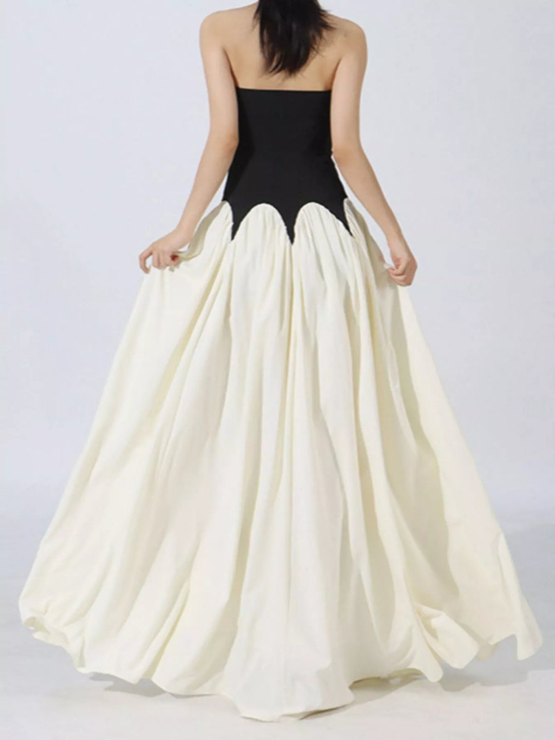 Two Tone Tube Maxi Dress