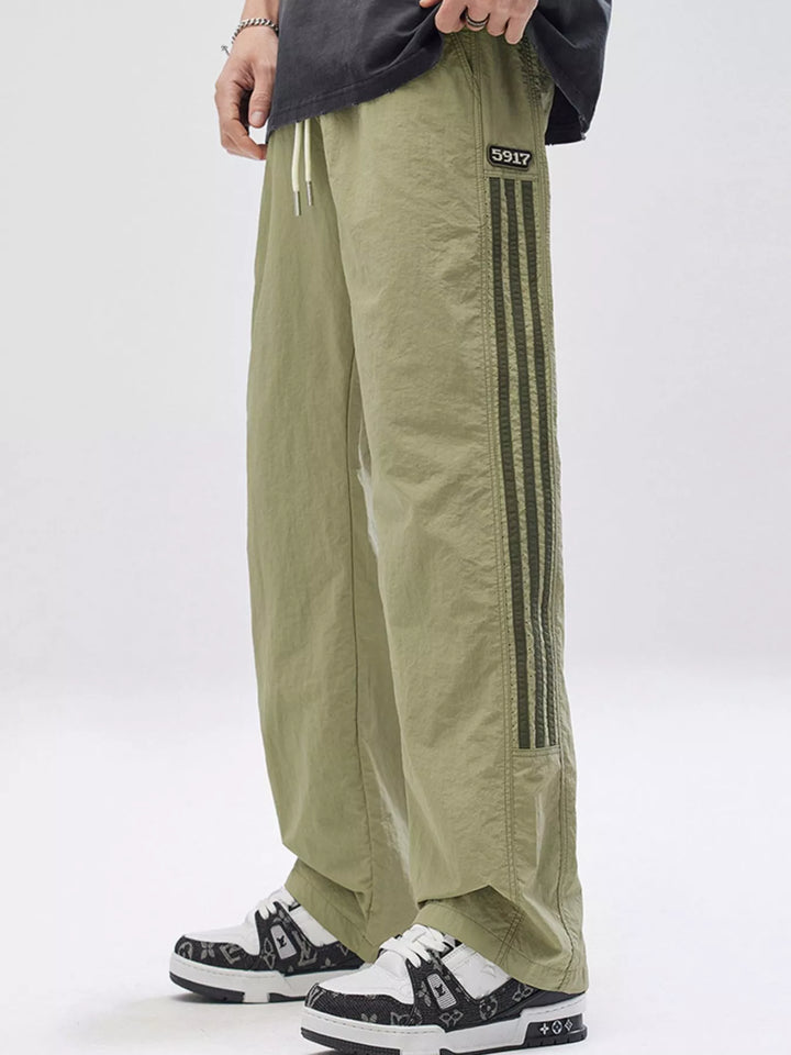 Men's Full Size Striped Wide Leg Pants Plus Size