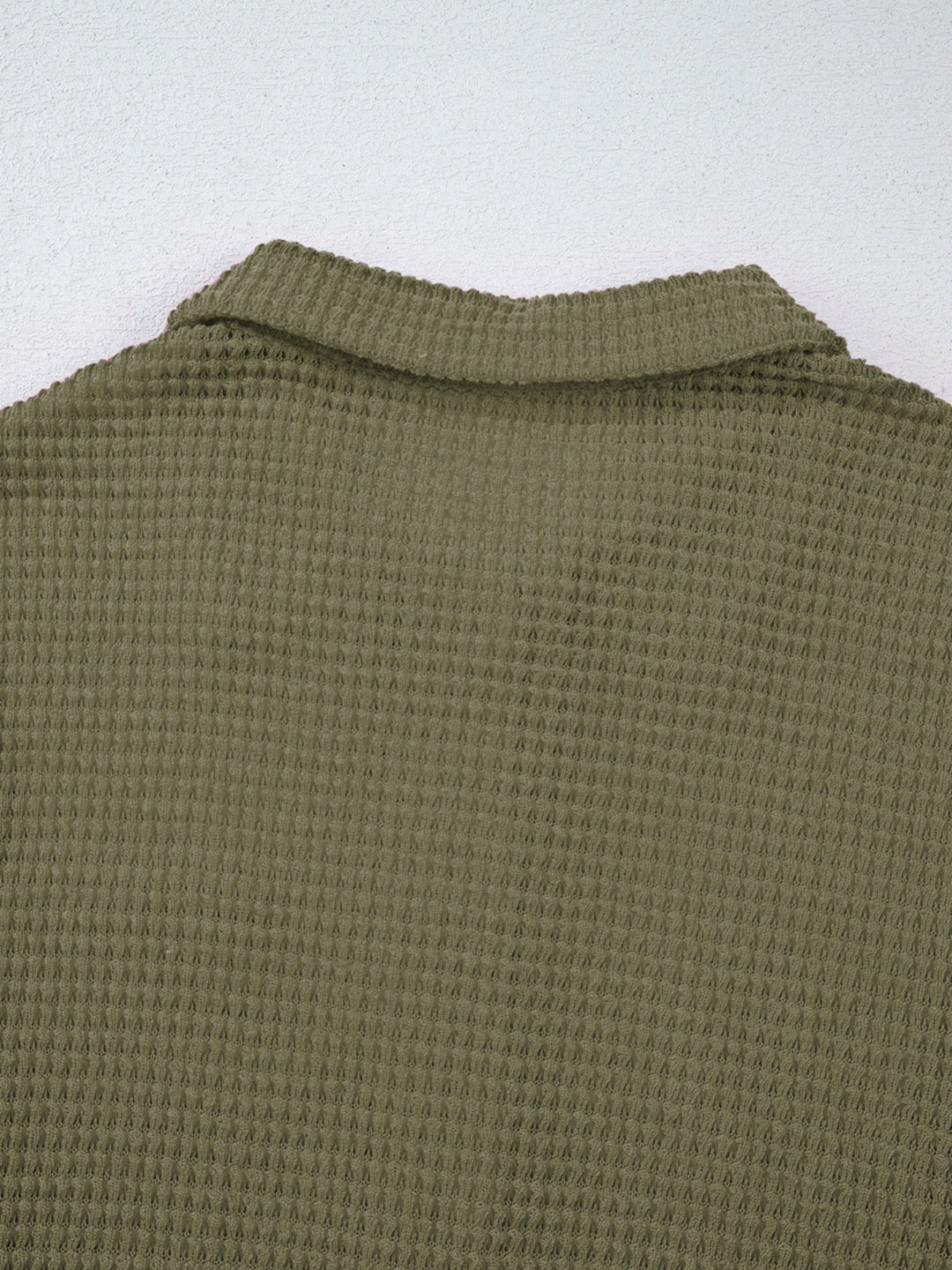 Textured Knit Button Detail Top