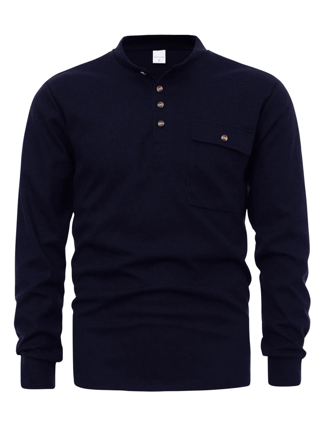 Men's Button Detail Long Sleeve T-Shirt