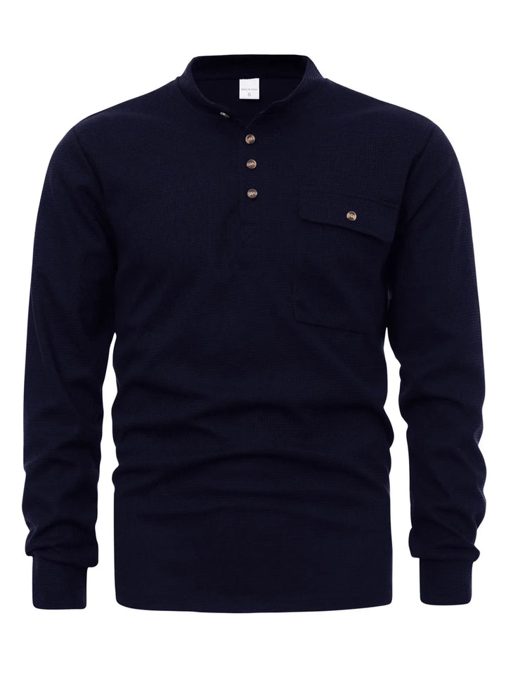 Men's Button Detail Long Sleeve T-Shirt