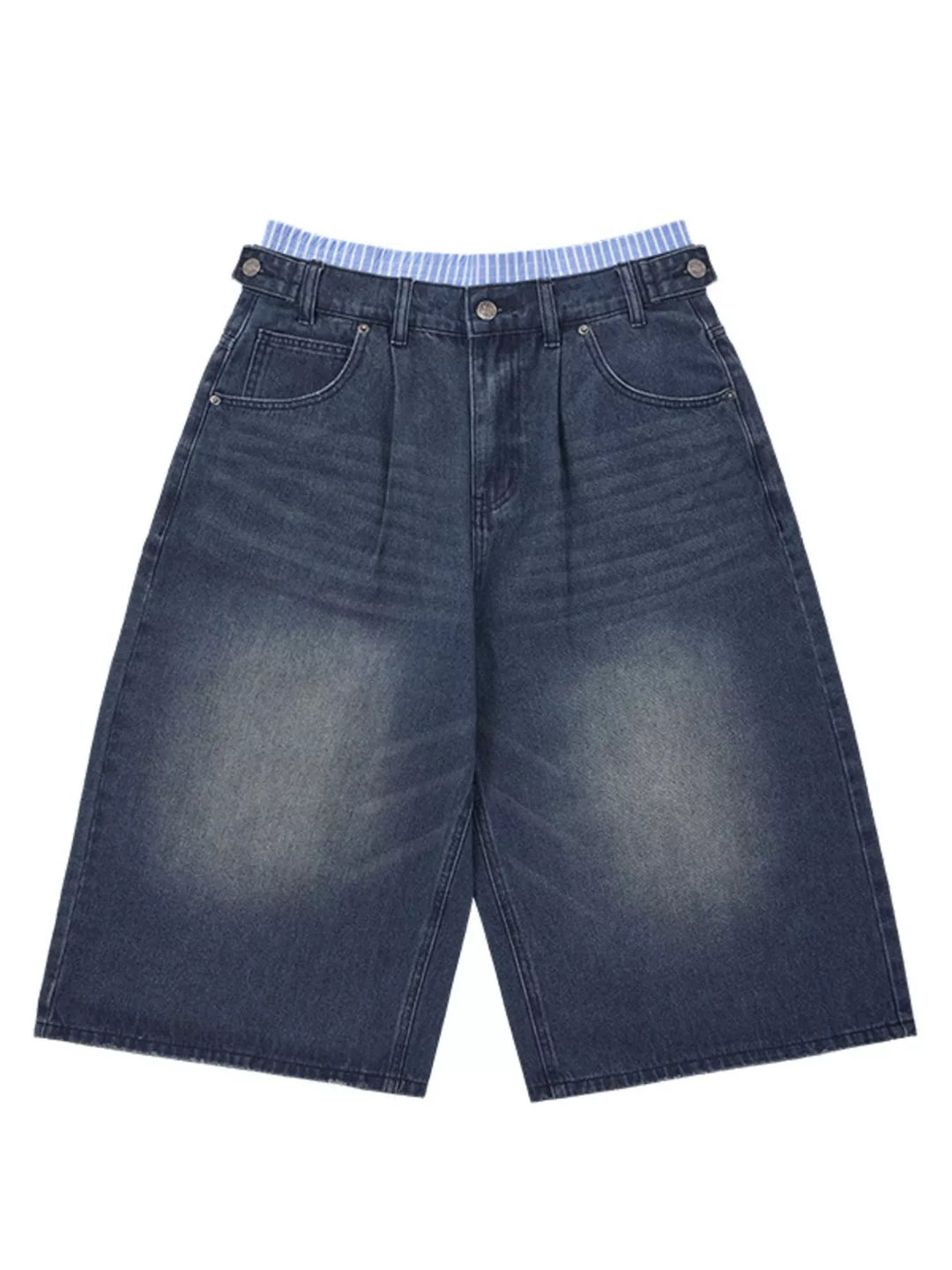 Men's Wide Leg Cropped Denim Jeans