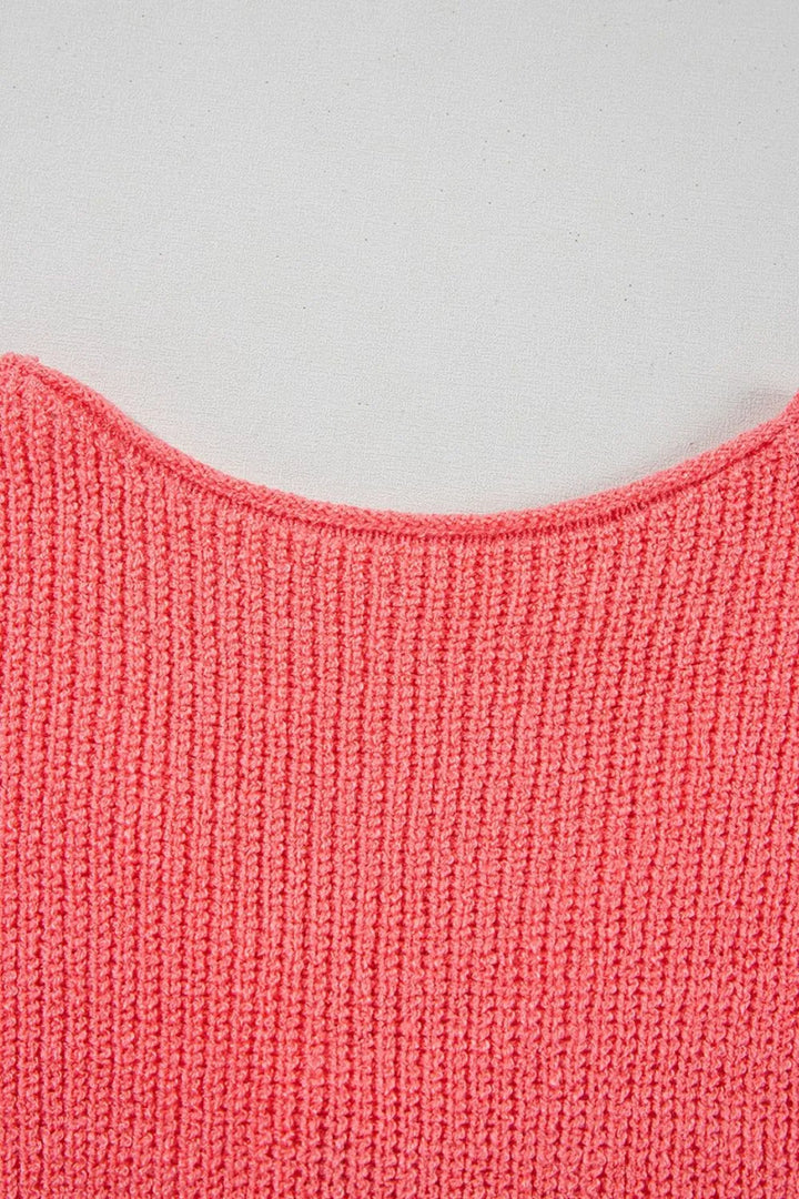 Double Tie V Neck Sweater Vest
