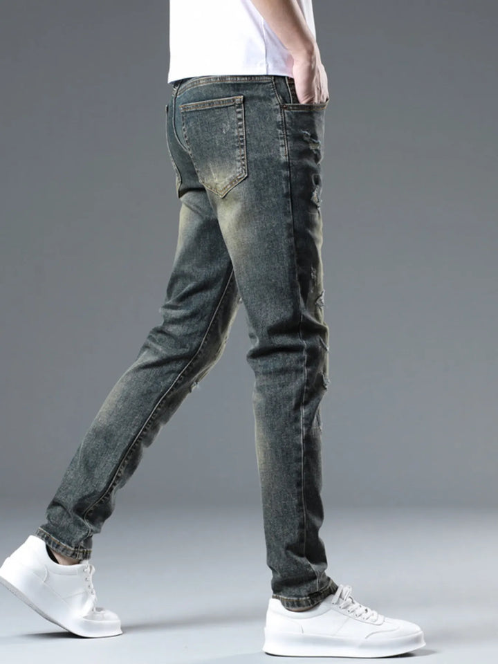 Men's Distressed Slim Fit Jeans