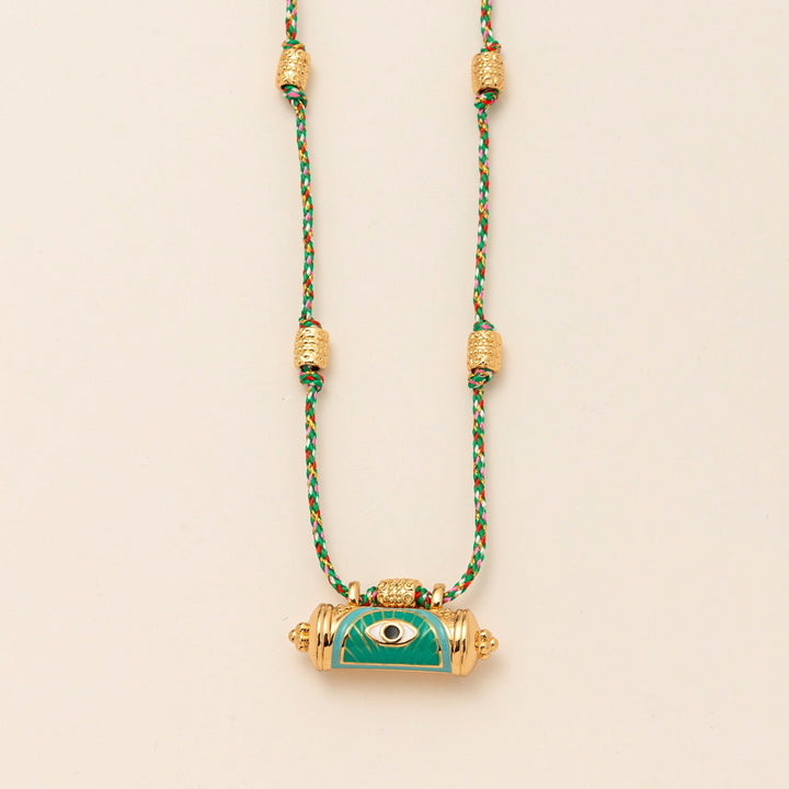 Evil Eye Kaleidoscope Necklace Clavicle Chain