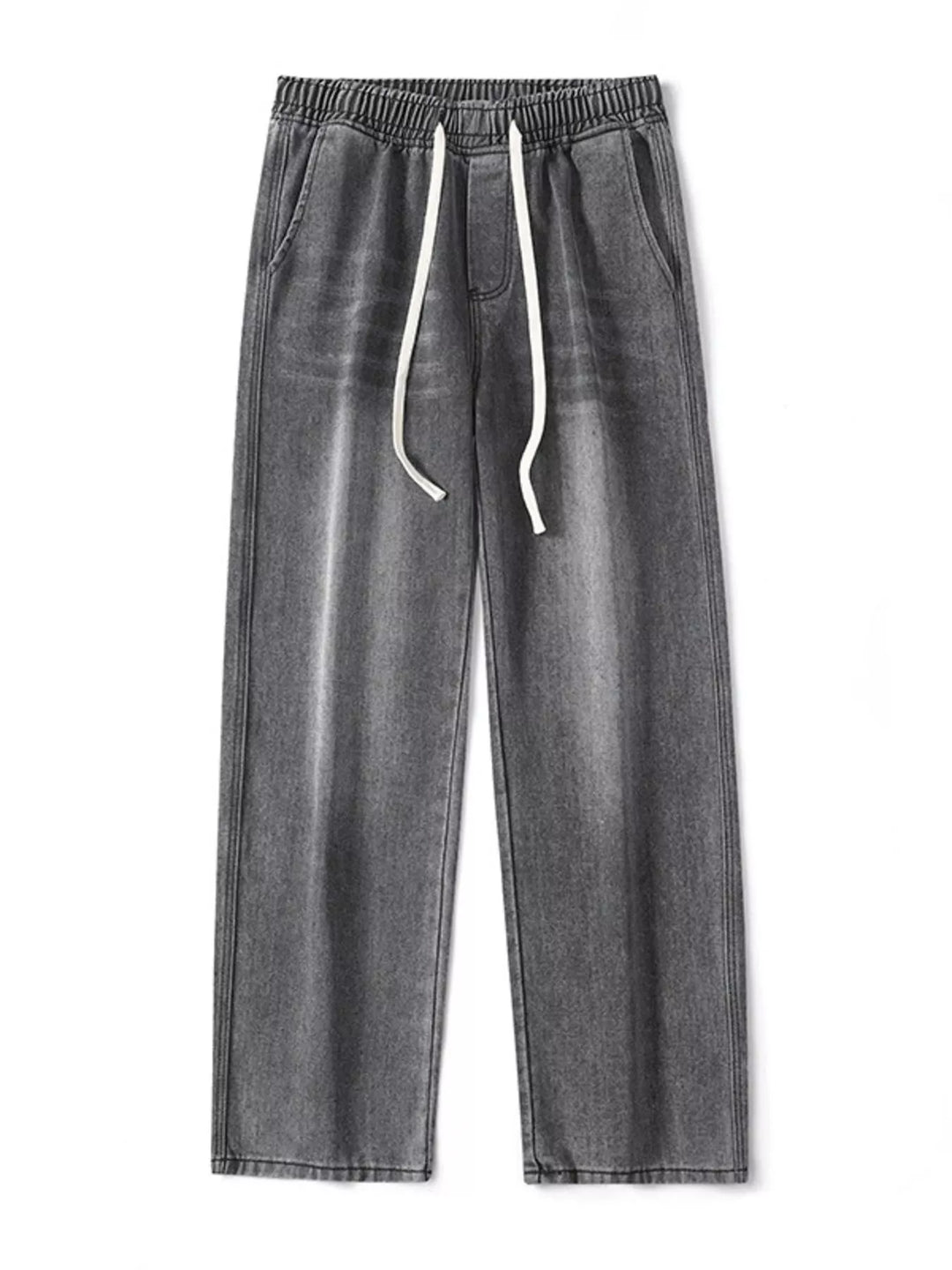 Men's Full Size Drawstring Wash Wide Leg Jeans Plus Size