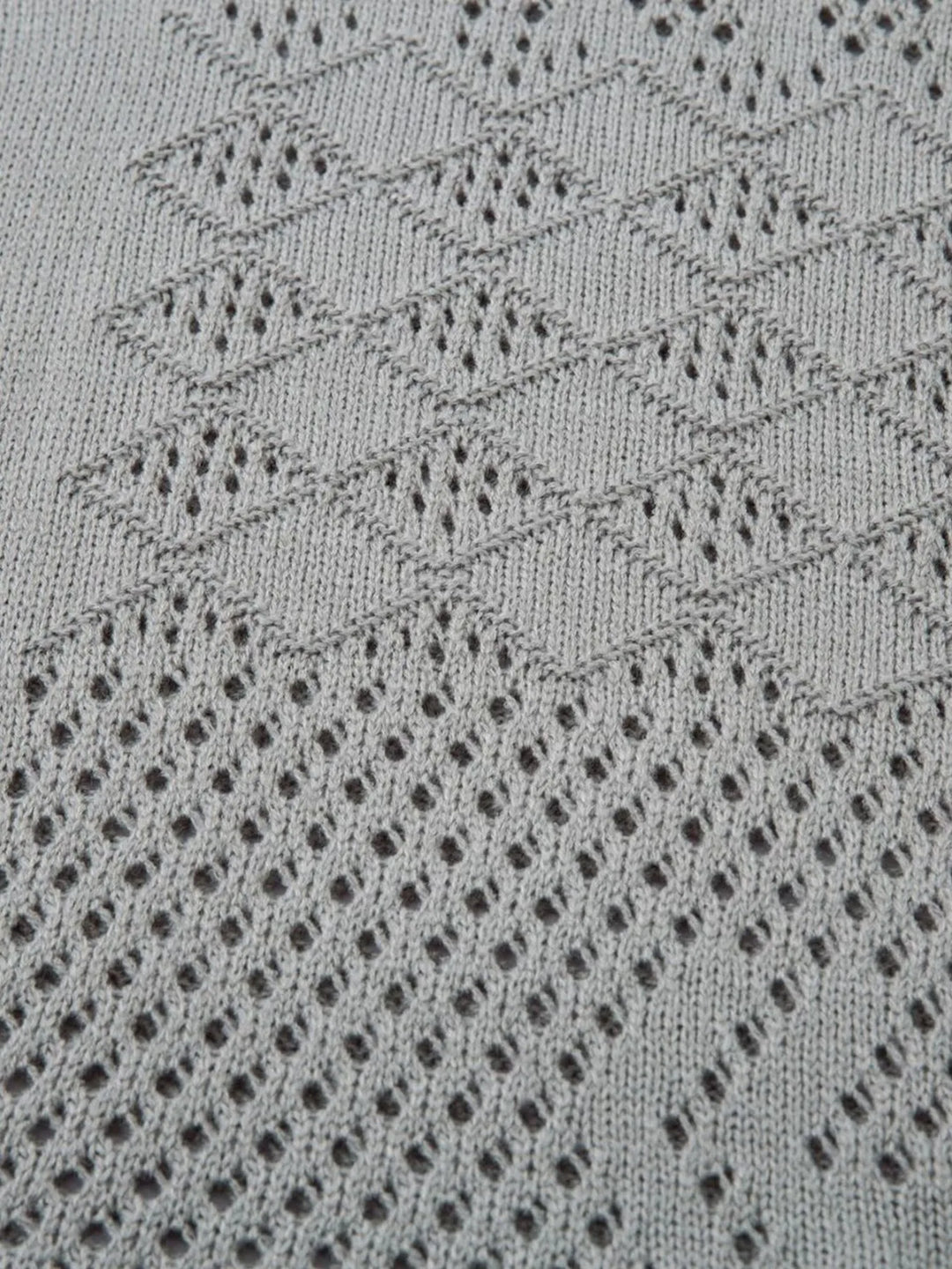 Men's Openwork Button Detail Knit Henley T-Shirt