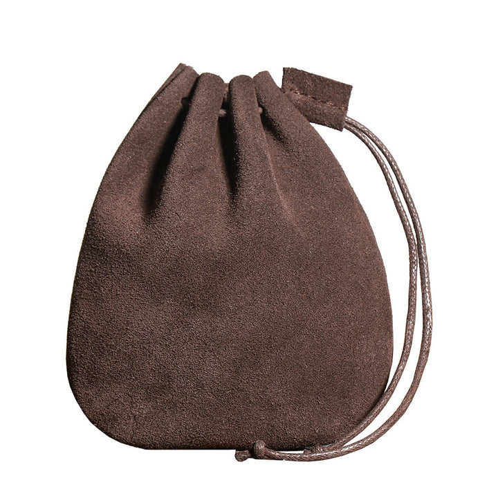 First-layer Cowhide Braided Drawstring Storage Pouch, A Wallet Thats Both Vintage And Stylish