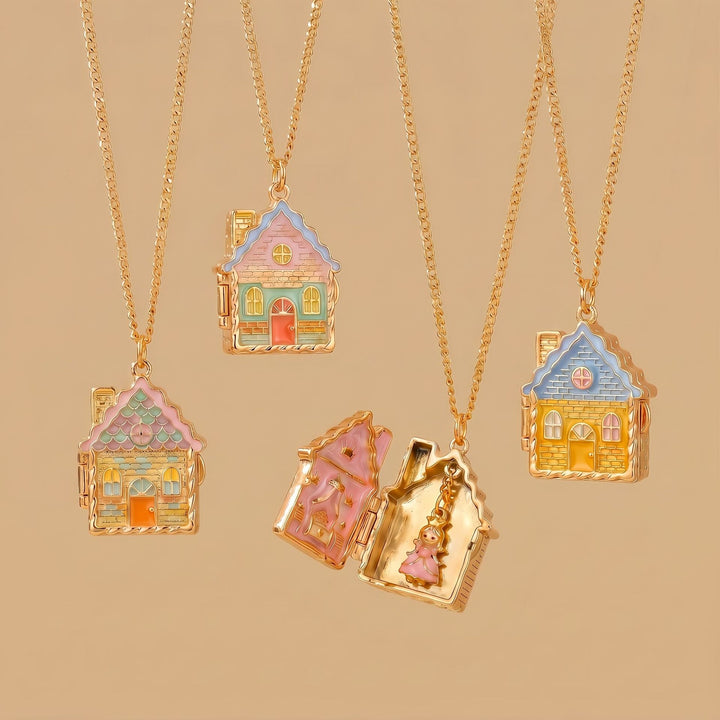 Gingerbread House Series Openable Pendant Necklace