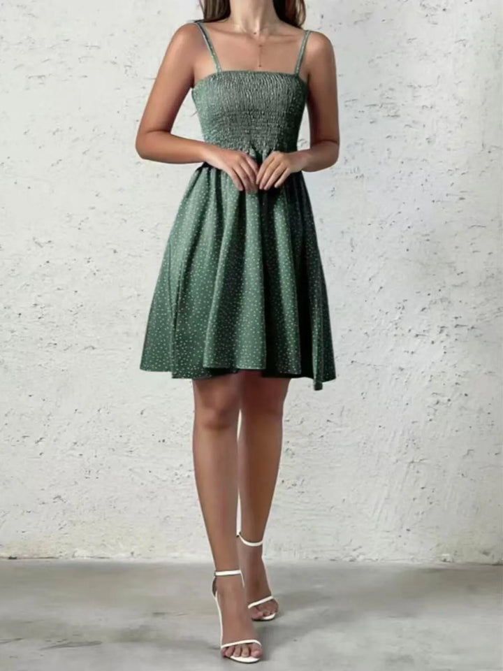 Full Size Smocked Square Neck Cami Dress Plus Size
