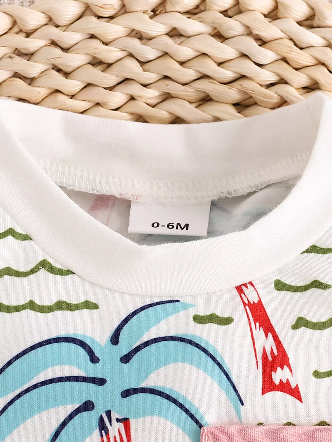 Children's Palm Tree Print T-Shirt and Shorts Set