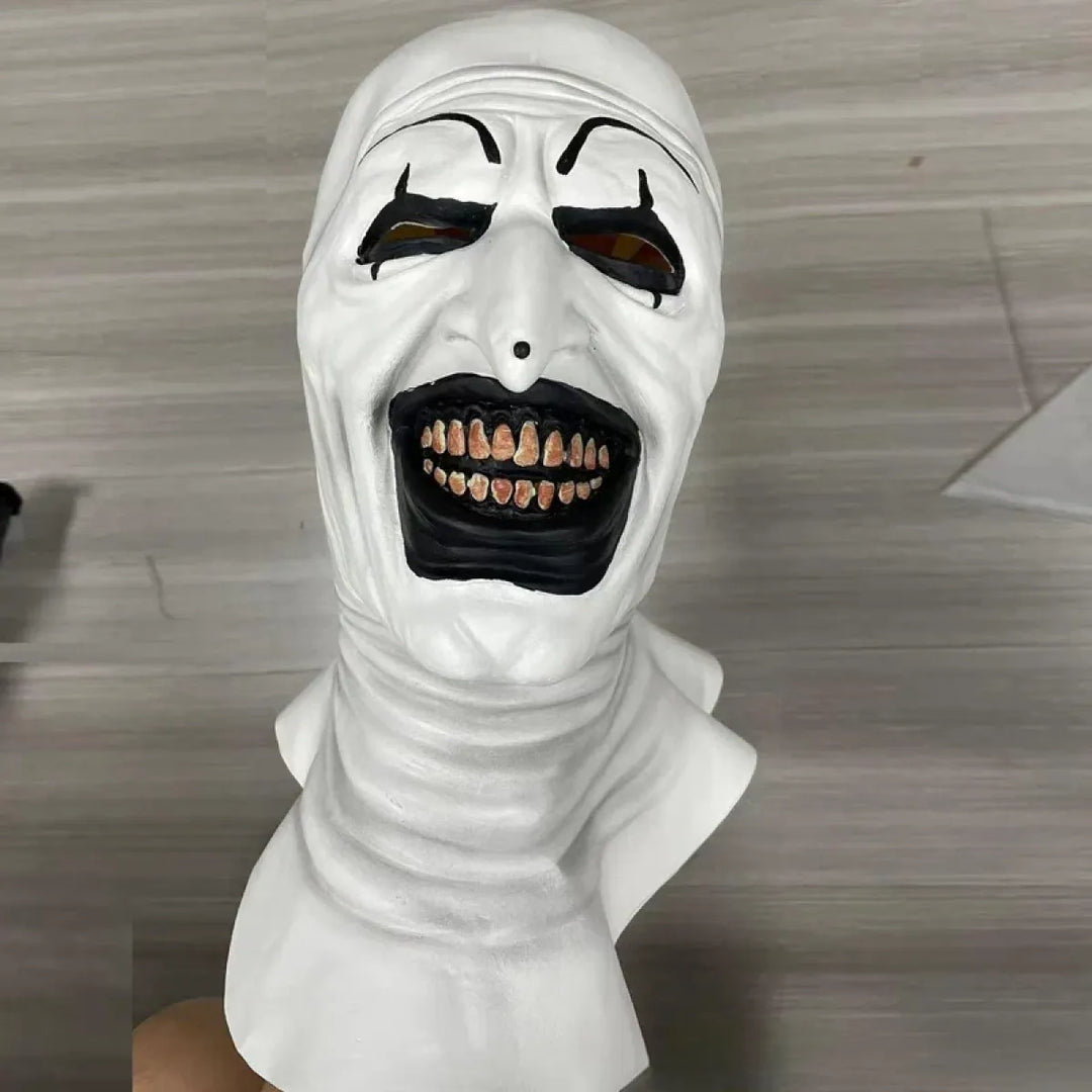 Terrifier 2 Art The Clown Cosplay Costume – Jumpsuit & Mask Halloween Set