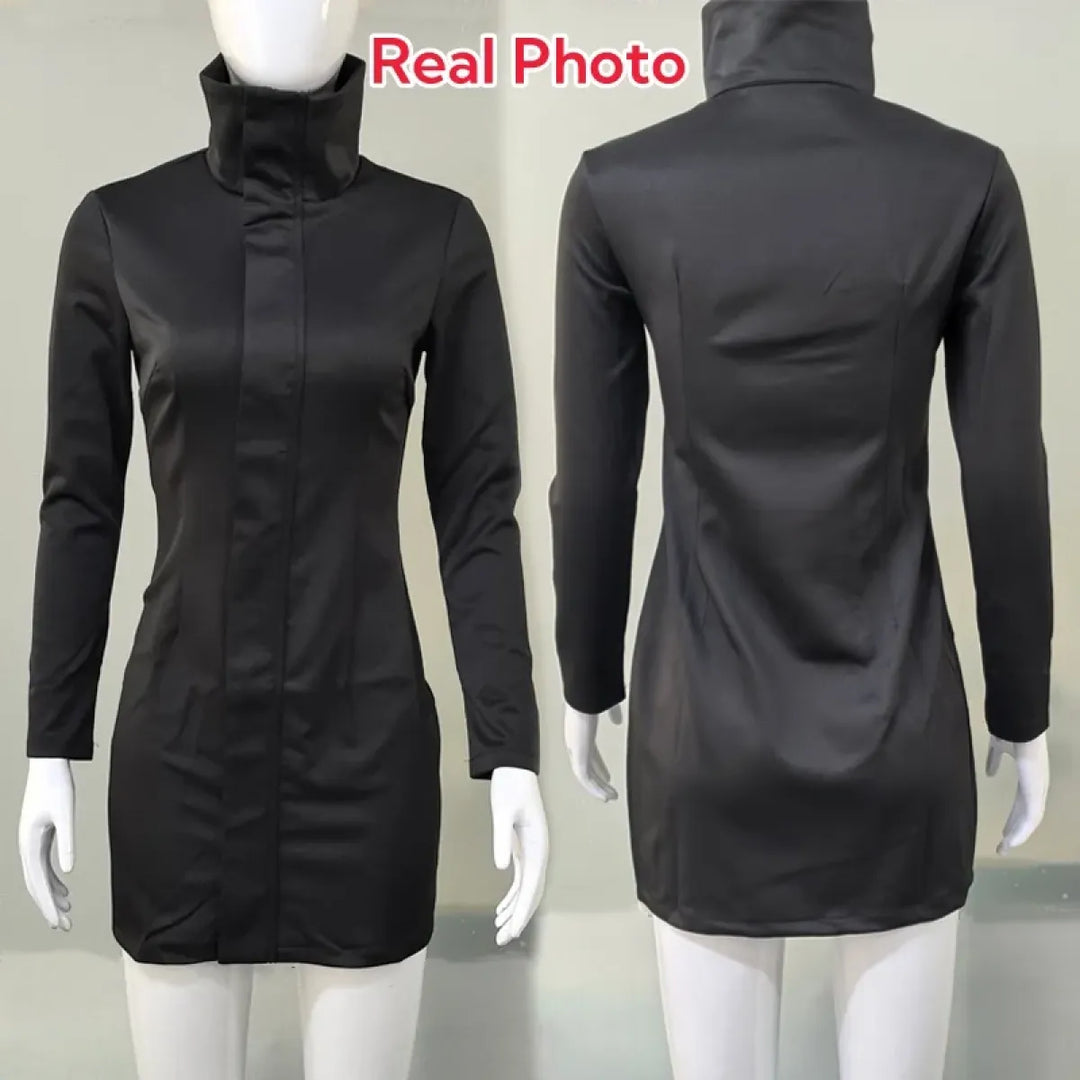 Gojo-Inspired Bodycon Cosplay Dress – Stretch Fit with Glasses Set