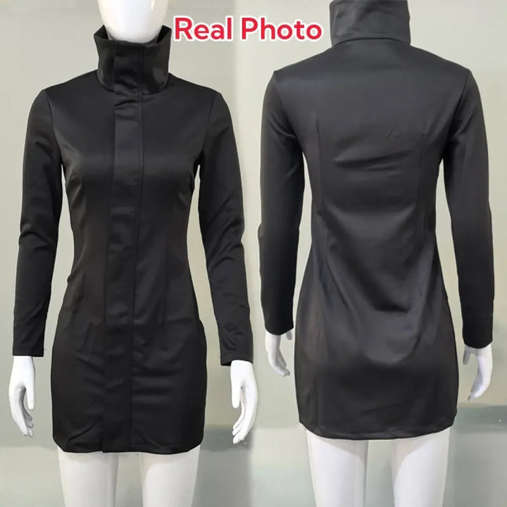 Gojo-Inspired Bodycon Cosplay Dress – Stretch Fit with Glasses Set