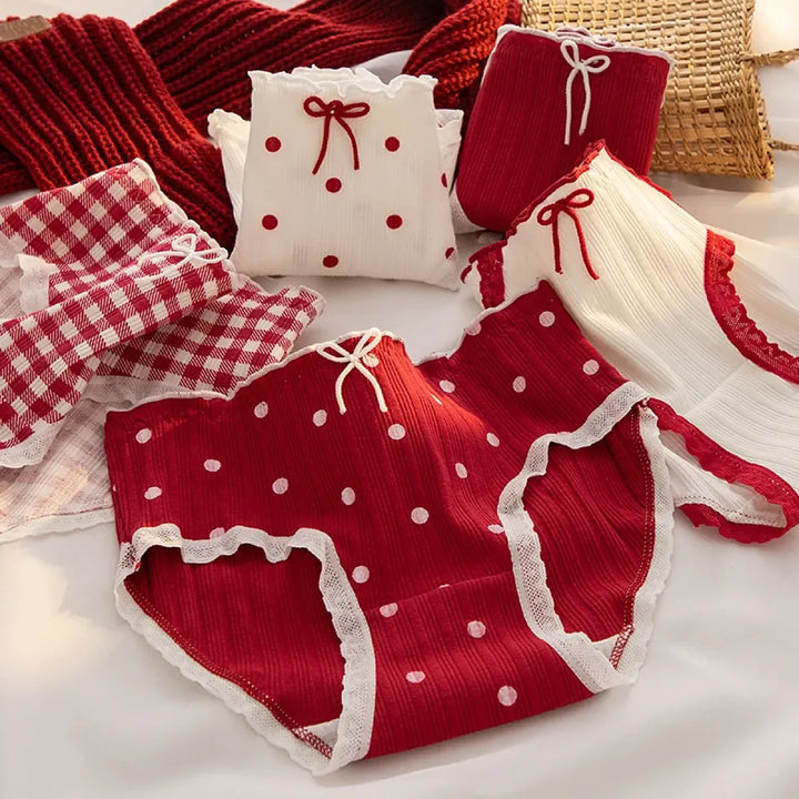 5-Pack Cotton Panties for Women - Plus Size Cute Soft Briefs Sexy Lingerie