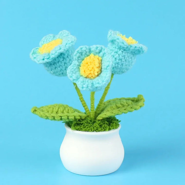 Handmade Crochet Lily Plush – Potted Flower Decor for Desk or Gift