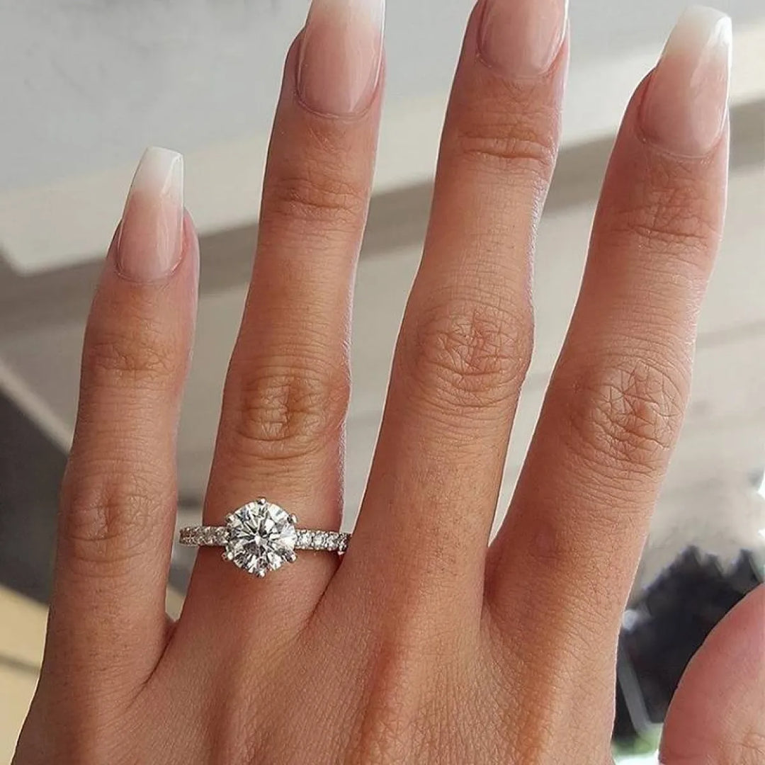 Crystal Decorated Wedding Ring