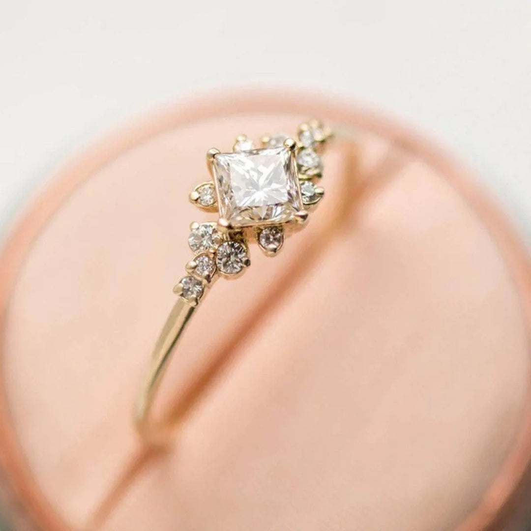Crystal Decorated Wedding Ring