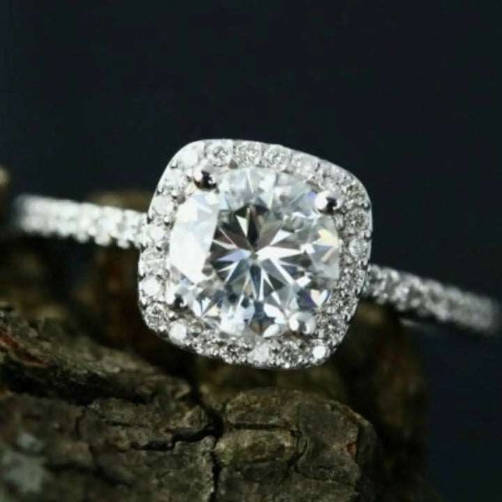 Crystal Decorated Wedding Ring