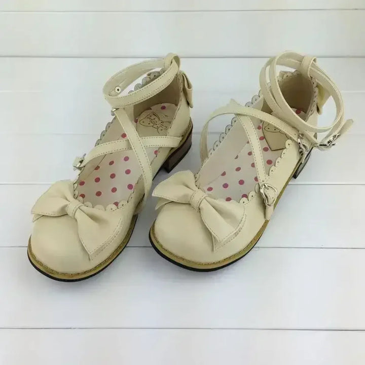 Cute Cross-Strap Flats - Princess Party Shoes