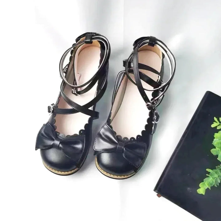 Cute Cross-Strap Flats - Princess Party Shoes