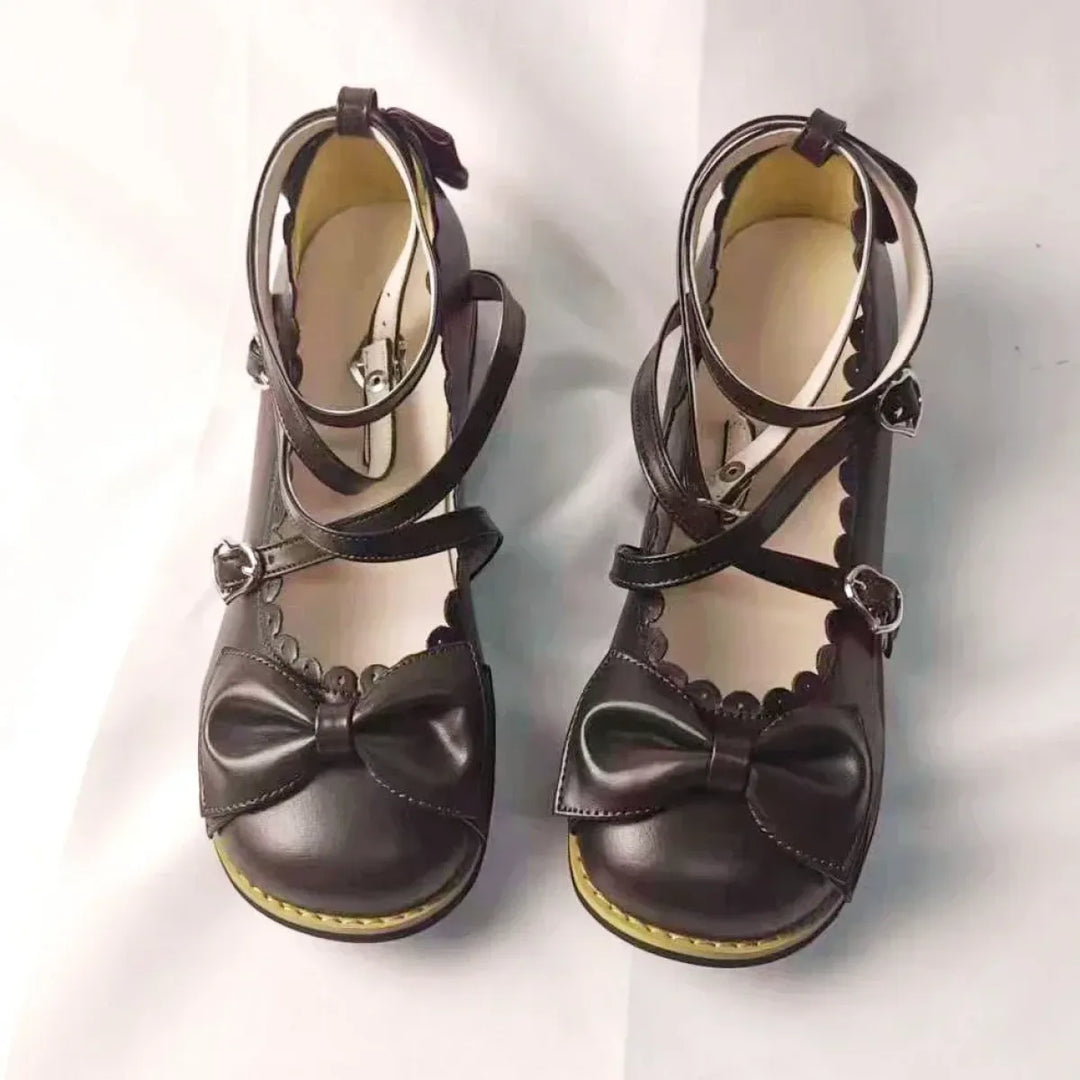 Cute Cross-Strap Flats - Princess Party Shoes