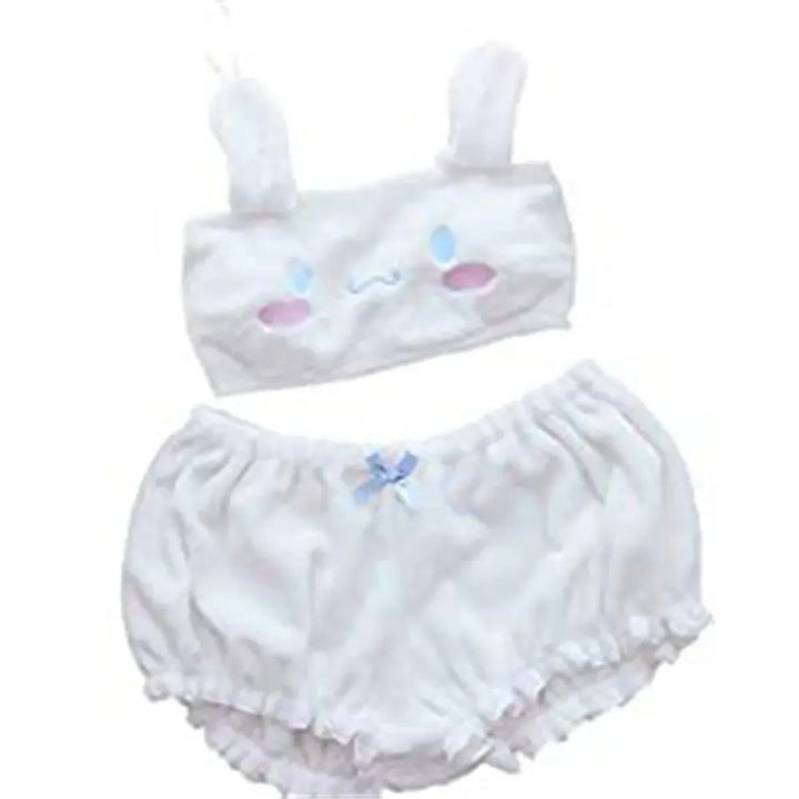 Cute Kawaii Animal Coral Fleece Lingerie Set for Women