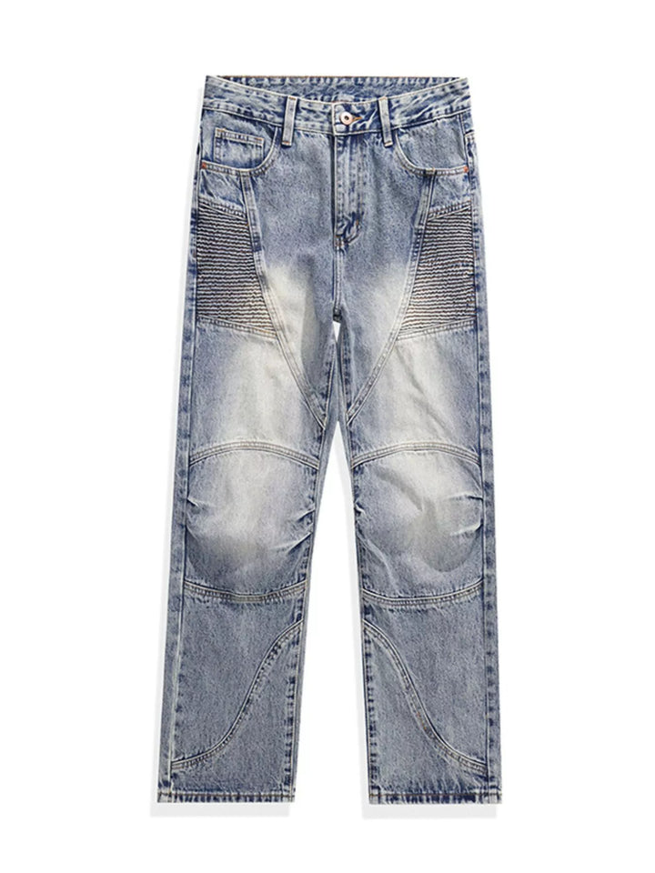 Men's Washed Wide Leg Jeans