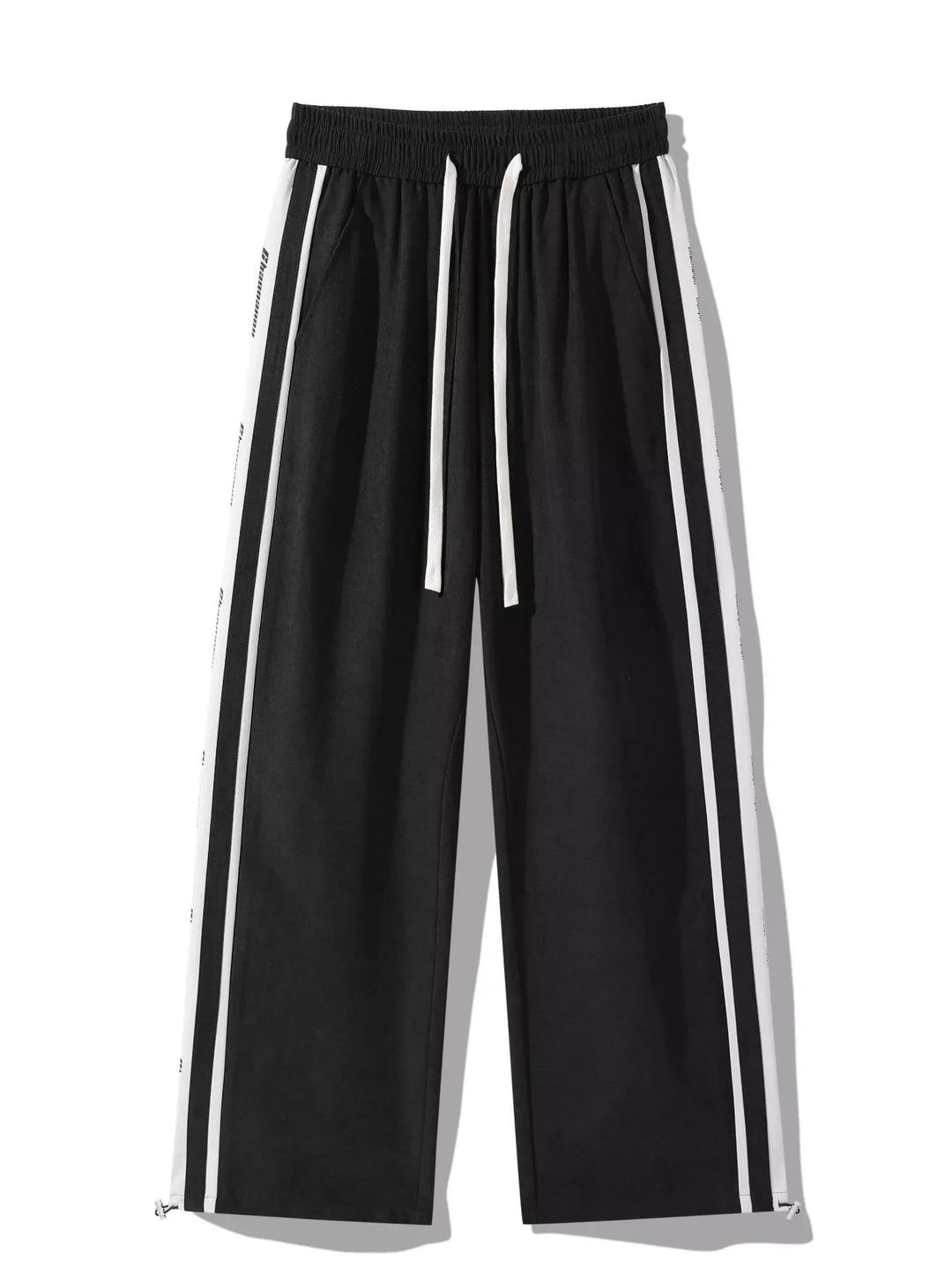 Men's Plus Size Striped Side Loose Fit Casual Pants