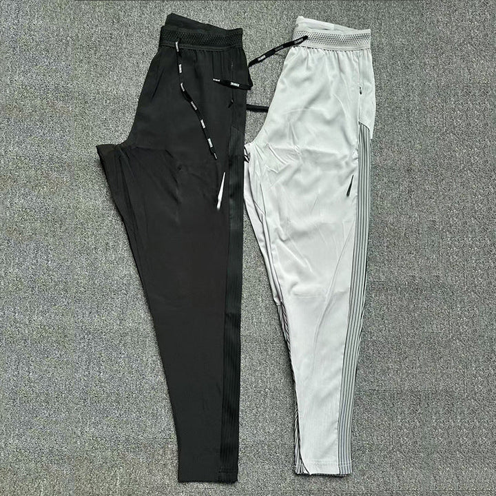 Sports Training Leggings With Long Spliced Panels Quick-drying Fabric Ultra-energetic For Outdoor Activities