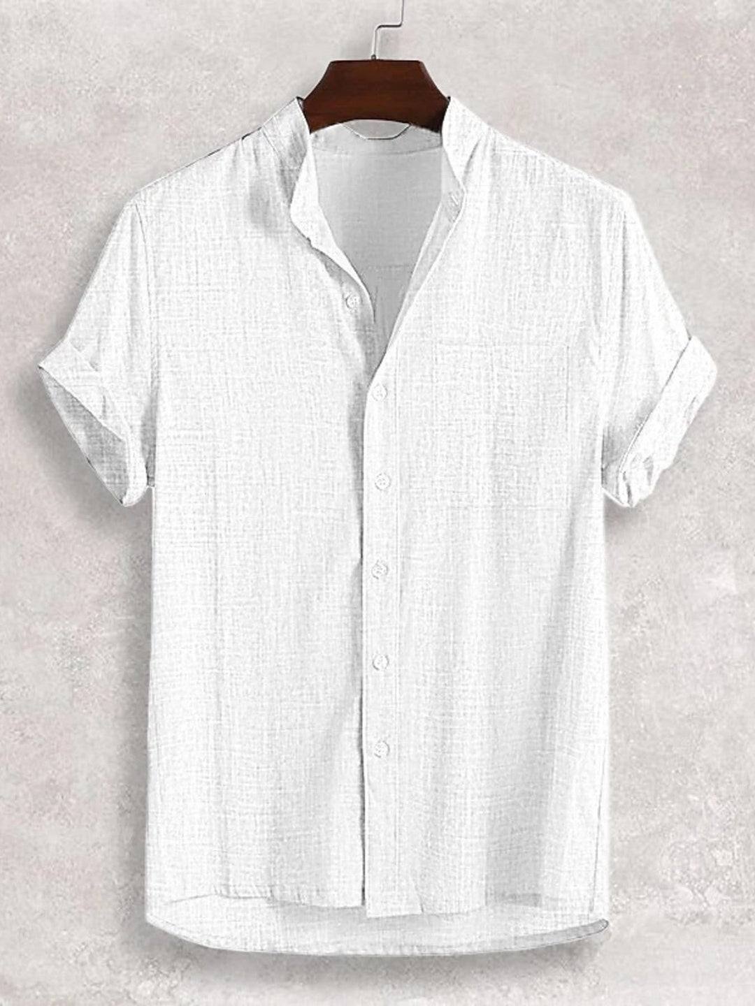 Men's Full Size Casual Button Up Short Sleeve Shirt Plus Size