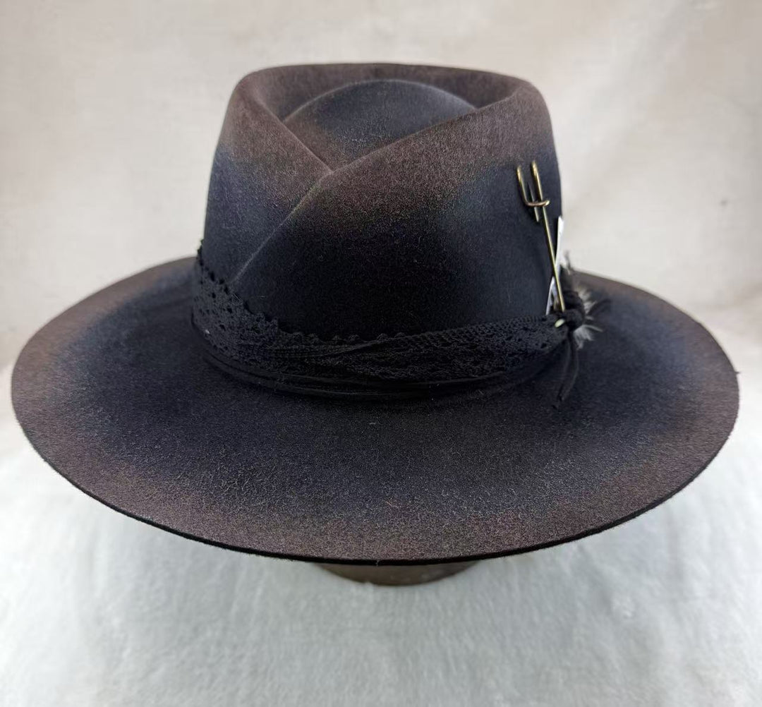New Autumn Winter Stylish Woolen Vintage Mens Top Hat