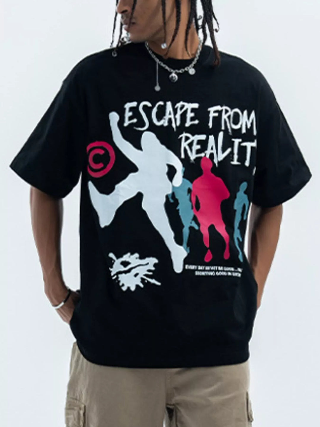 Men's Graphic Round Neck Short Sleeve T-Shirt