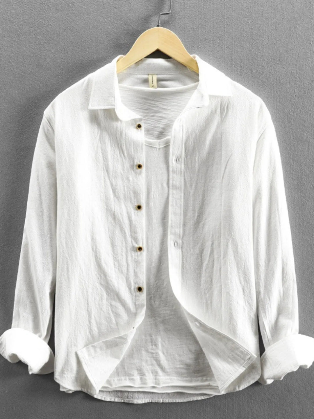 Men's Plus Size Button-Up Long Sleeve Shirt
