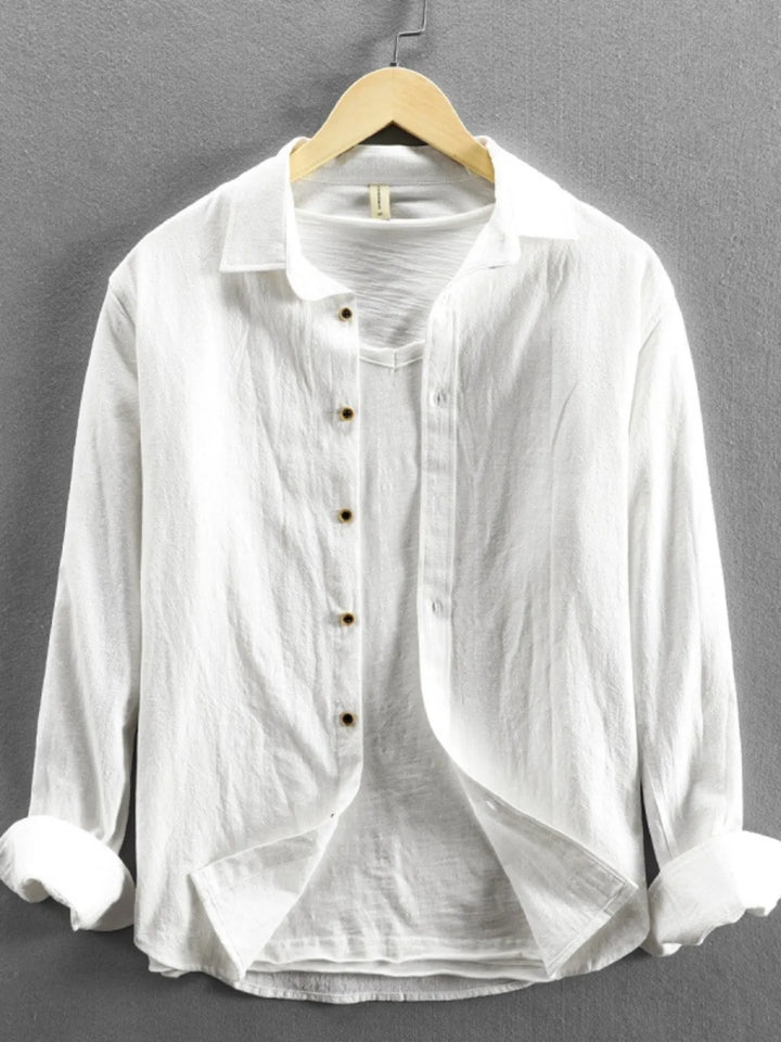 Men's Plus Size Button-Up Long Sleeve Shirt